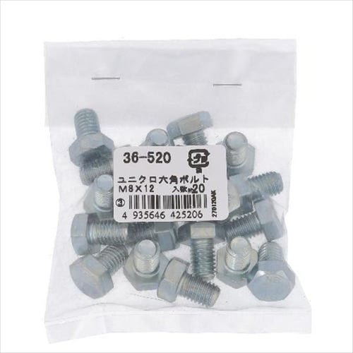 ユニクロ 六角ボルト M8X16 20P
