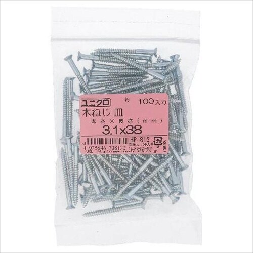ユニクロ木ねじ サラ3.5X13 100P