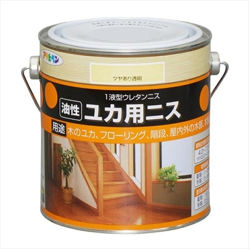 油性ユカ用ニス 0.7L (半ツヤ透明)