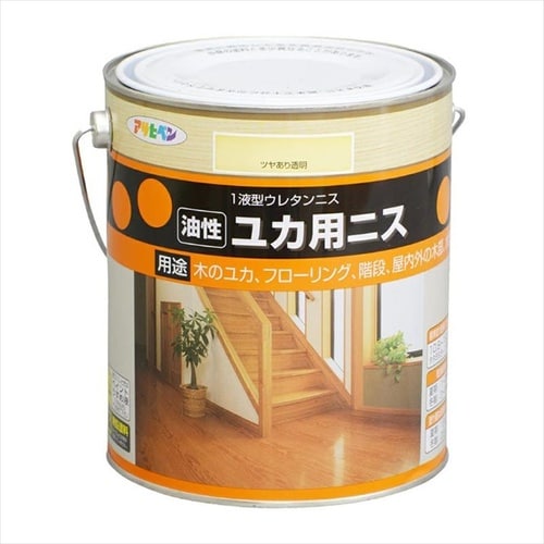 ユカ用ニス 1.8L 半ツヤ透明