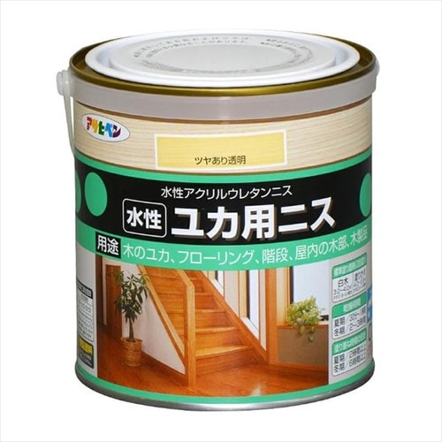 水性ユカ用ニス 0.7L (半ツヤ透明)