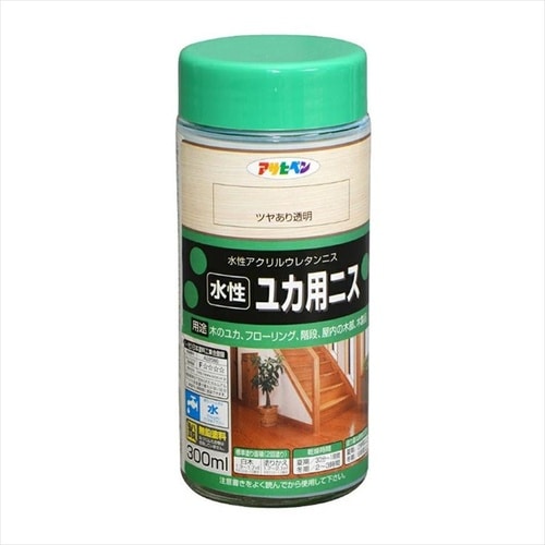 水性ユカ用ニス 300ML (半ツヤ透明)