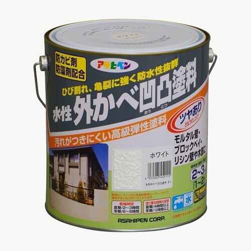 外かべ凹凸塗料ツヤあり 7L アイボリー