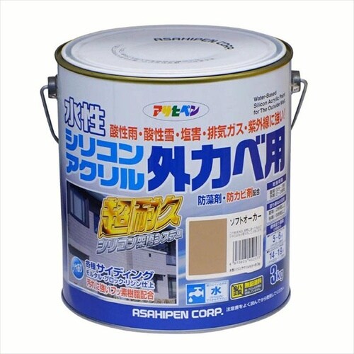 シリコンアクリル外かべ用 3kg アイボリー