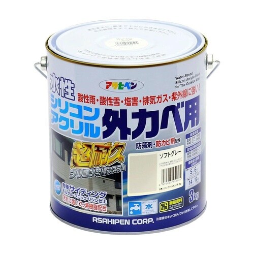 シリコンアクリル外かべ用 3kg WH