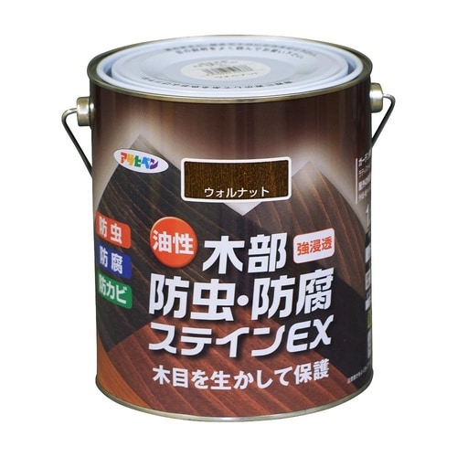 木部防虫防腐ステインEX1.6Lダークオーク