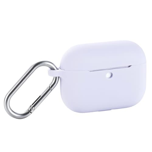 AirPodsPro3 ケース 耐衝撃 カラビナ紫