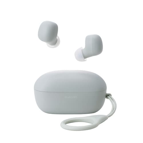 ワイヤレスイヤホン BT超小型 充電ケース 葉色