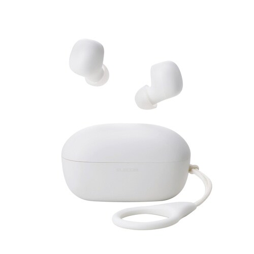 ワイヤレスイヤホン BT超小型 充電ケース 白
