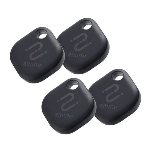 スマートタグ 紛失防止 4個入 電池式 ブラック