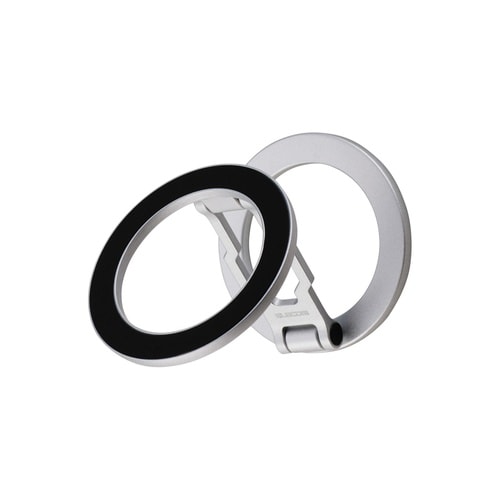 スマホスタンド マグネット 折りたたみ シルバー