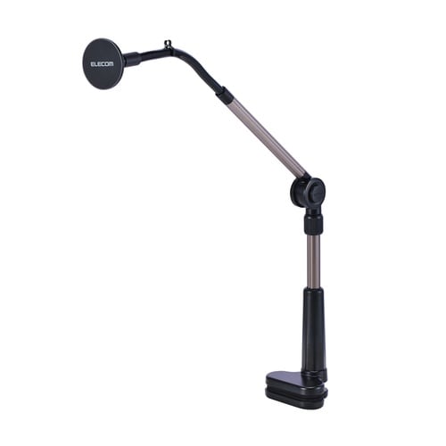 スマホスタンド アーム クランプ マグネット 黒