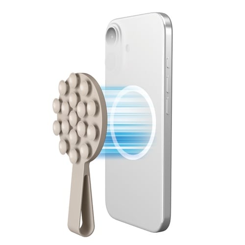 スマホホルダー 落下防止バンド付 ベージュ