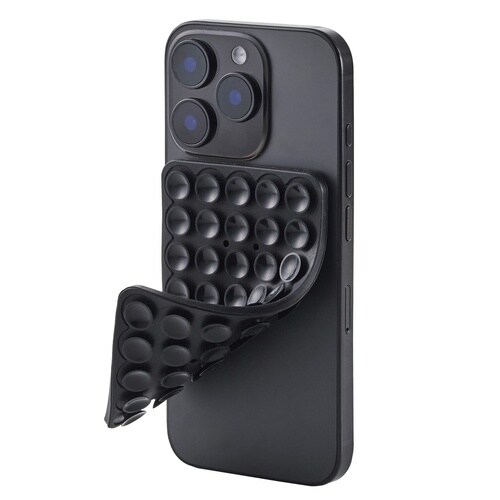 両面吸盤スマホホルダー 強力固定シリコン ブラック