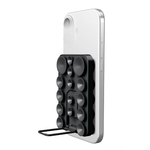 両面吸盤スマホホルダー スタンド縦横 ブラック
