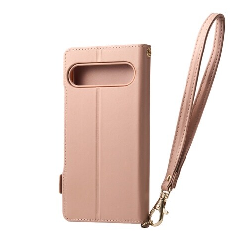 Xperia10VIIケース 手帳型ハンド付 桃