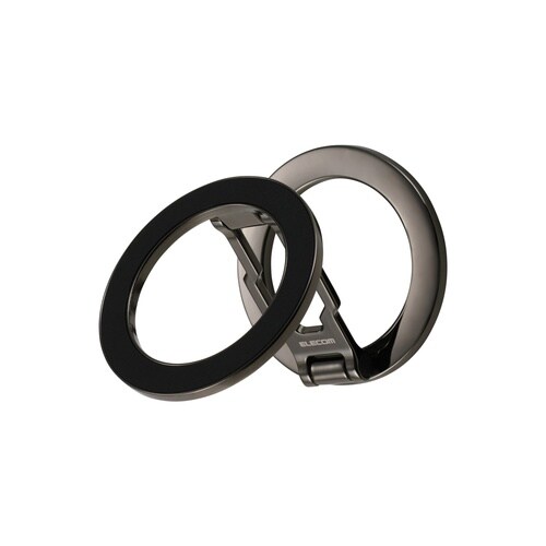 スマホスタンド 両面マグネット ガンメタブラック