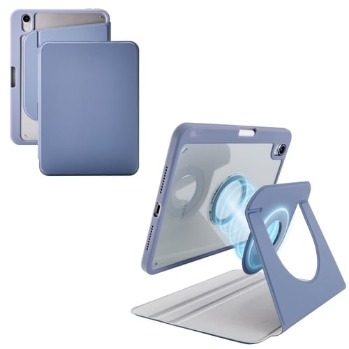 iPadminiケース 360度回転 ブルー