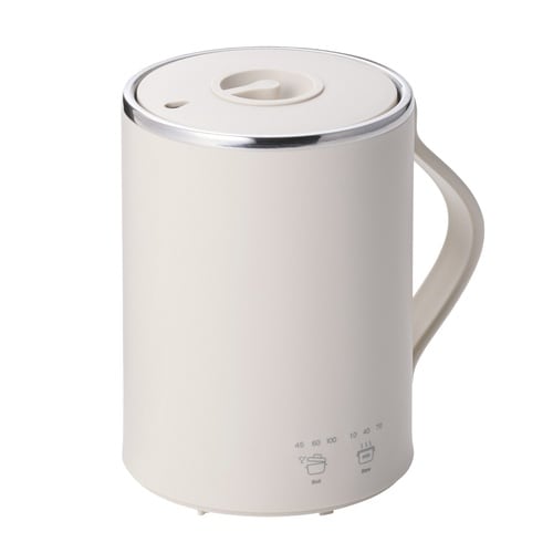 マグカップ型 電気鍋 350ml 1人用 ベージュ