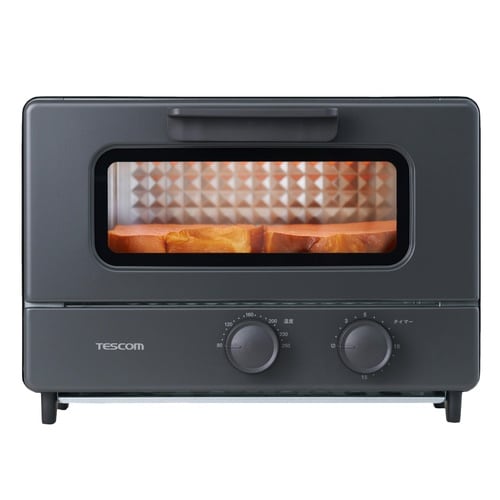 トースター 2枚焼き 無段階温度調節 ブラック