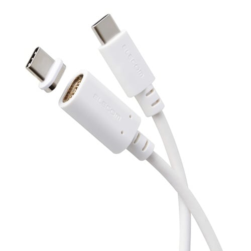 着脱式マグネットケーブル C−C 2m 60W 白