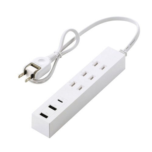 USBタップ 0.5m 3口 C×1 A×2 白