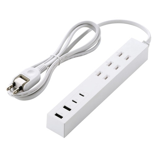 USBタップ 1.5m 3口 C×2 A×2 白