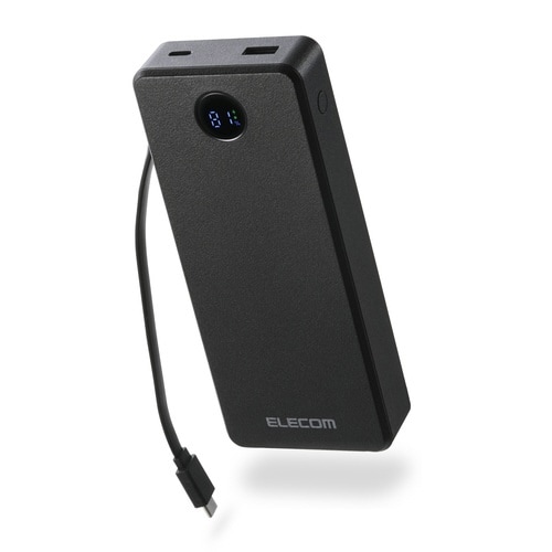 モバイルバッテリー20000mAh 残量表示 黒