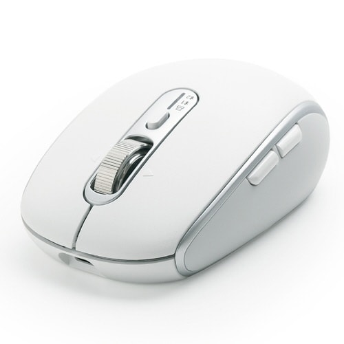 マウス マルチ接続 充電式 8ボタン ホワイト