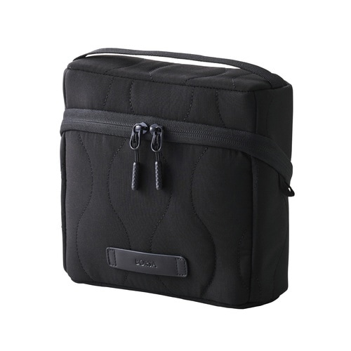 ガジェットポーチ 大容量自立 撥水 ブラック