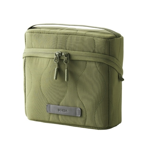 ガジェットポーチ 大容量自立 撥水 カーキ