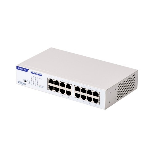 LANハブ 16ポート Giga対応 ホワイト
