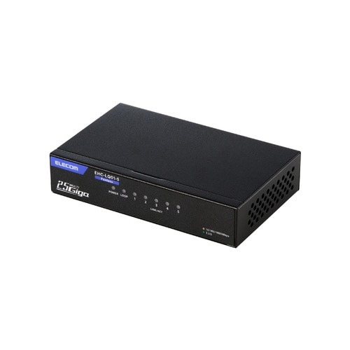 LANハブ 5ポート Giga対応 メタルAC 黒