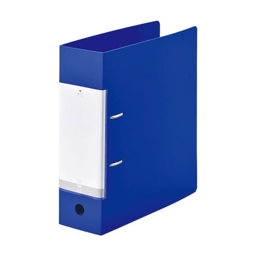 Dリング2穴ファイル 青A4縦背幅88mm10冊