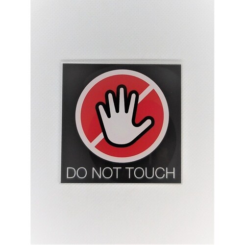 サインプレート 触るな(黒赤)