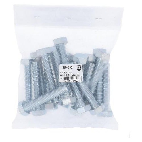 ユニクロ 六角ボルト 1/2X75 20P
