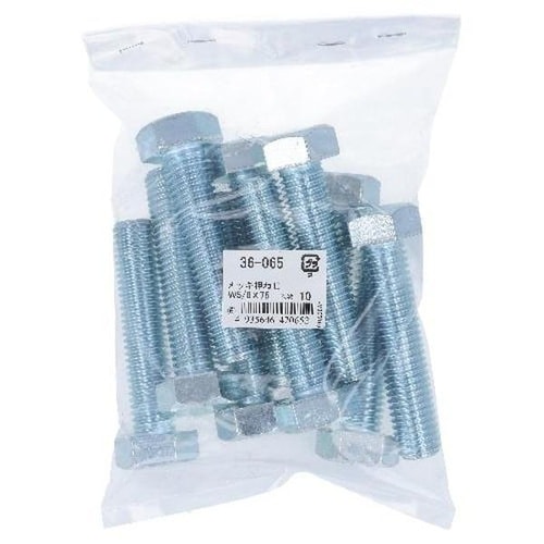 ユニクロ 六角ボルト 5/8X75 10P