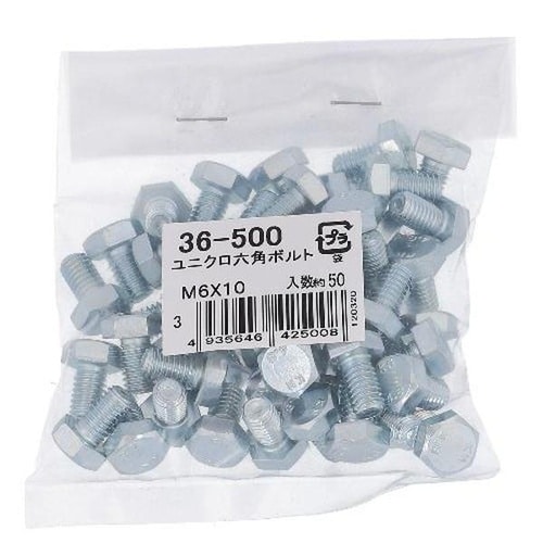 ユニクロ 六角ボルト M6X10 50P