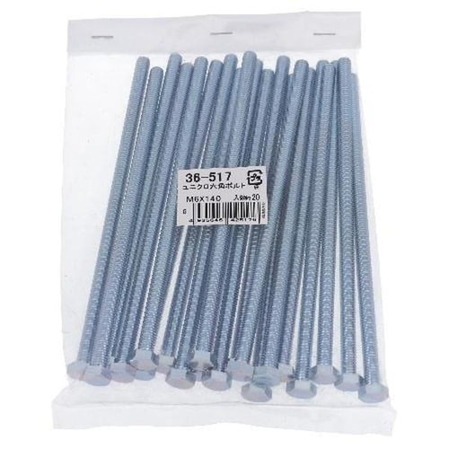 ユニクロ 六角ボルト M6X140 20P
