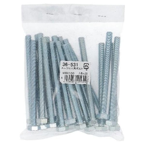 ユニクロ 六角ボルト M8X100 20P