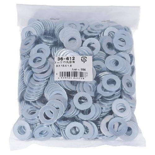 ユニクロ丸座金 8X18X1.6 500P
