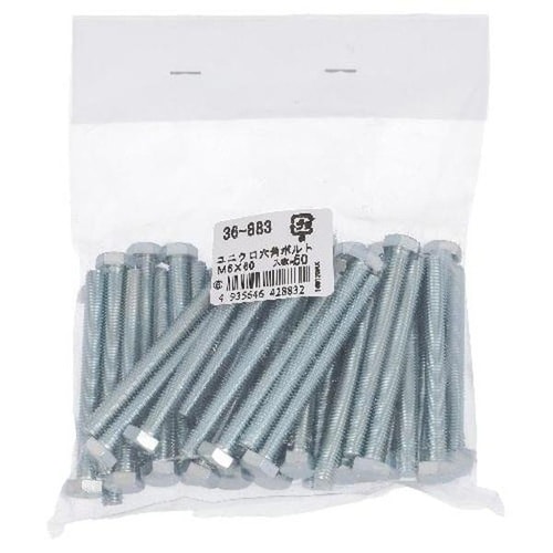 ユニクロ 六角ボルト M6X60 50P
