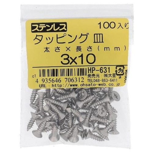 ステン タッピング サラ 3X10 100P