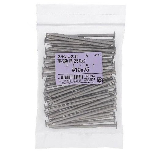 ステン 釘 平頭 10X75 約250g