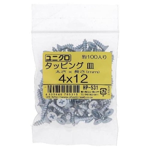 ユニクロタッピング サラ 4X12 100P