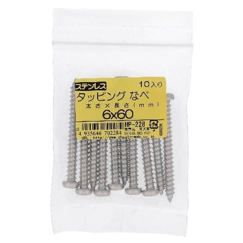 ステン タッピング ナベ 6X60 10P