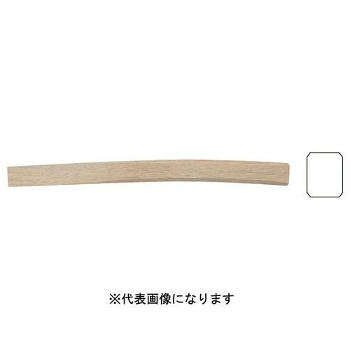 白樫仮枠ハンマー柄 角曲 ニス無P付 600