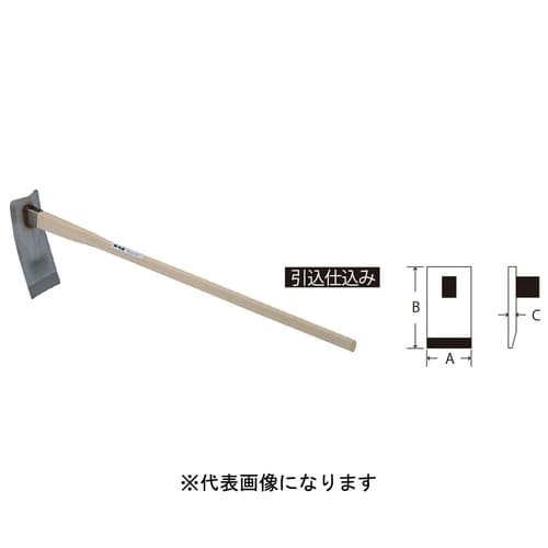 ステン家庭鍬(刃部焼入) 頭丈125x285