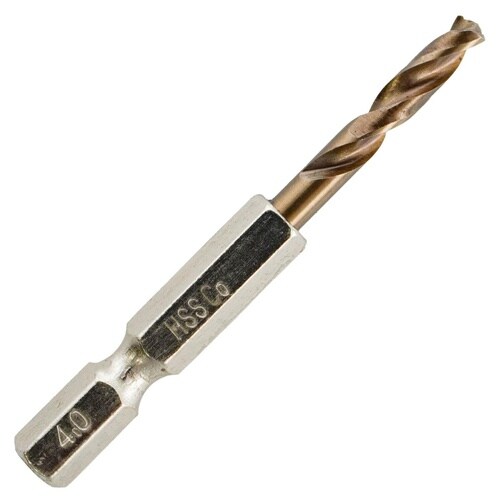 六角軸ステン鉄ショートドリル4.0mm