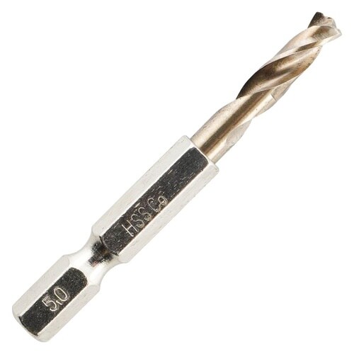 六角軸ステン鉄ショートドリル5.0mm